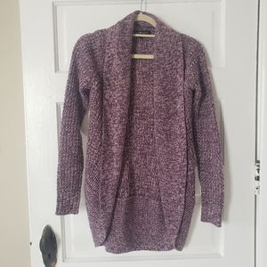 Cute knit open sweater cardigan in purple (fits like XS - S)